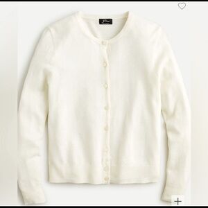 J. Crew Ivory Button-Up Cardigan